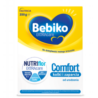 Zdjęcie produktu - Bebiko Extra Care Comfort 1 Mleko specjalistyczne przeciw kolkom i zaparciom od urodzenia, 350g
