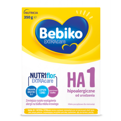 Bebiko Extra Care HA 1 Specjalistyczne hipoalergiczne mleko początkowe od urodzenia, 350g
