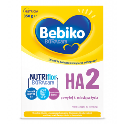 Bebiko Extra Care HA 2 Specjalistyczne hipoalergiczne mleko następne powyżej 6. miesiąca życia, 350g