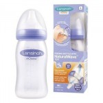 LANSINOH Zestaw Butelka -  240 ml + Wkładki laktacyjne - 6 sztuk + Chusteczki nawilżone - 5 sztuk