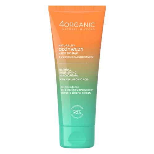Zdjęcie produktu - 4Organic Naturalny odżywczy krem do rąk z kwasem hialuronowym, 75 ml