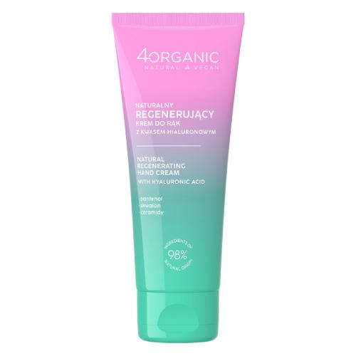 Zdjęcie produktu - 4Organic Naturalny regenerujący krem do rąk z kwasem hialuronowym, 75 ml