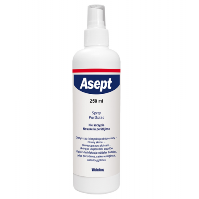 Zdjęcie produktu - Asept spray do dezynfekcji sk&oacute;ry płyn- 250ml