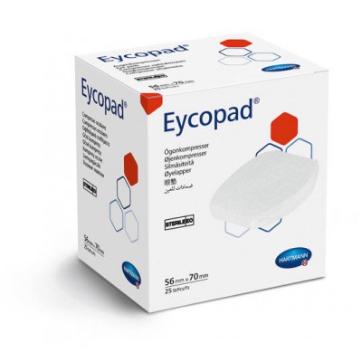 Zdjęcie produktu - Kompresy oczne jałowe EYCOPAD 56x70mm- 25szt.