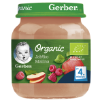 Gerber Organic  deserek Jabłko malina po 4. miesiącu - 125 g