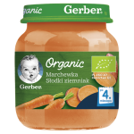 Gerber Organic obiadek  Marchewka słodki ziemniak po 4.miesiącu - 125 g