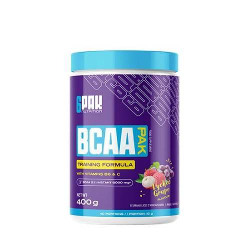 Zdjęcie produktu - 6Pak Nutrition BCAA Pak smak liczi z winogronem, 400 g
