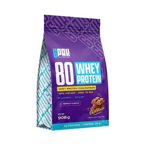Zdjęcie produktu - 6Pak Nutrition 80 Whey Protein smak czekoladowy, 908 g