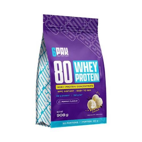 Zdjęcie produktu - 6Pak Nutrition 80 Whey Protein smak waniliowy, 908 g