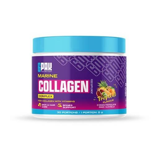 Zdjęcie produktu - 6Pak Nutrition Marine Collagen Complex smak owoc&oacute;w tropikalnych, 150 g