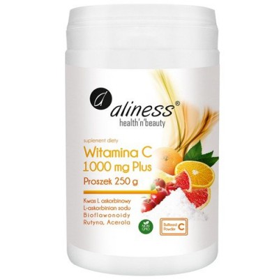 Zdjęcie produktu - ALINESS Witamina C 1000 Buforowana Plus Proszek - 250 g 