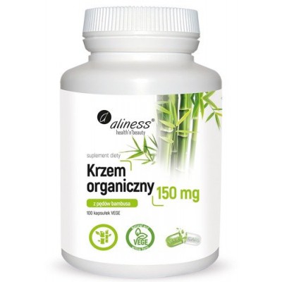 Zdjęcie produktu - ALINESS Krzem organiczny z pęd&oacute;w bambusa 150 mg - 100 kapsułek