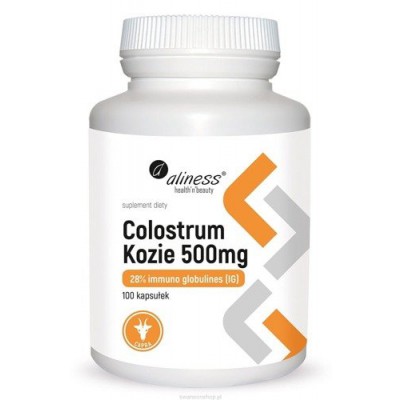 Zdjęcie produktu - Aliness COLOSTRUM KOZIE 100 kapsułek - 500 mg