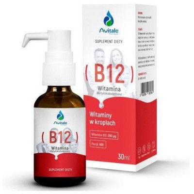 Zdjęcie produktu - AVITALE witamina B12 200 &micro;g - 30ml