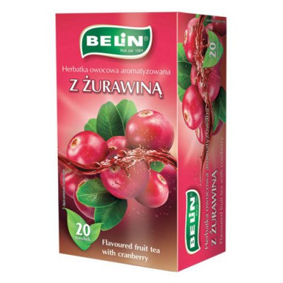 Zdjęcie produktu - BELIN Herbata owocowa z żurawiną - 20 torebek