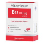 Zdjęcie produktu - Vitaminum B12 100 mcg Strong, 30 tabl. - suplement diety z kompleksem trzech witamin z grupy B
