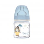 Zdjęcie produktu - CANPOL BABIES butelka szeroka antykolkowa PP EasyStart BONJOUR PARIS blue, 120ml  35/231