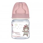 Zdjęcie produktu - CANPOL BABIES Butelka szeroka antykolkowa PP EasyStart BONJOUR PARIS pink, 120ml 35/231