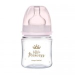 Zdjęcie produktu - CANPOL BABIES butelka szeroka antykolkowa PP EasyStart ROYAL BABY r&oacute;żowa, 120ml 35/233