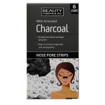 Zdjęcie produktu - BEAUTY FORMULAS Paski na nos z aktywnym węglem, 6szt.