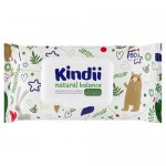 Zdjęcie produktu - Kindii Natural Balance Chusteczki dla niemowląt i dzieci, 60 sztuk
