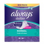 Zdjęcie produktu - ALWAYS Dailies Normal Fresh & Protect Wkładki higieniczne, 58 sztuk
