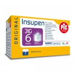 Zdjęcie produktu - PIC Insupen Igły do pen&oacute;w 31G 6mm, 100 sztuk