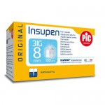 Zdjęcie produktu - PIC Insupen Igły do pen&oacute;w 31G 8mm, 100 sztuk 