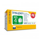 Zdjęcie produktu - PIC Insupen Igły do pen&oacute;w insulinowych 32G 4mm, 100 sztuk