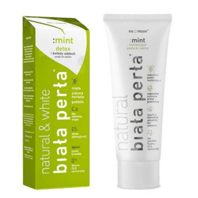 Zdjęcie produktu - Biała Perła Mint Detox Wybielająca pasta do zęb&oacute;w, 75 ml