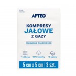 Zdjęcie produktu - APTEO CARE Kompresy jałowe z gazy 5x5cm, 3 sztuki