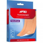 Zdjęcie produktu - APTEO Plaster tkaninowy cielisty z opatrunkiem 1 m x 8 cm, 1 sztuka