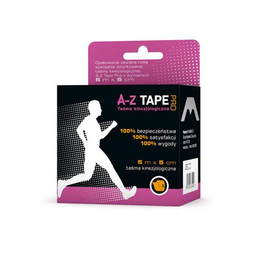 Zdjęcie produktu - A-Z Tape Pro Taśma Kinezjologiczna 5m x 5cm niebieska, 1szt. KR&Oacute;TKA DATA 31.10.2026