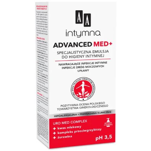 Zdjęcie produktu - AA Intymna Advanced Med+ Specjalistyczna emulsja do higieny intymnej, 300ml