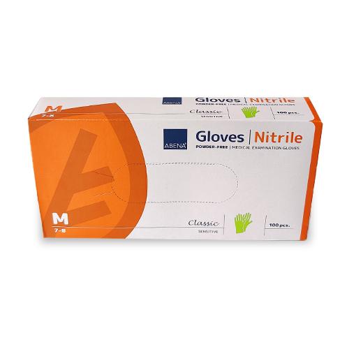Zdjęcie produktu - ABENA NITRILE Rękawiczki rozmiar M nitrylowe bezpudrowe - zielone, 100szt.