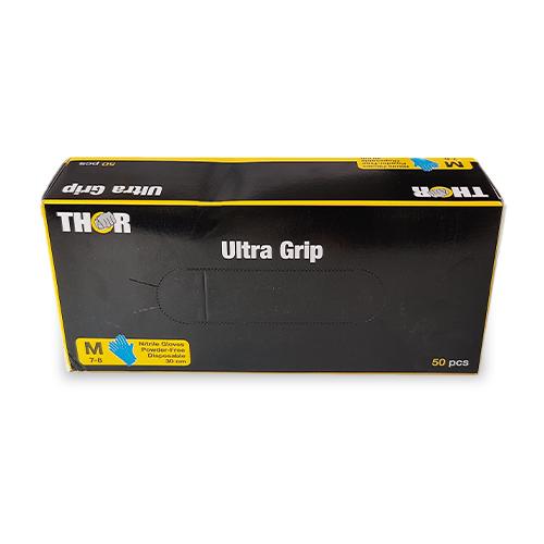 Zdjęcie produktu - ABENA rękawice nitrylowe Thor Ultra Grip bp30cm niebieskie rozm. M, 50szt.