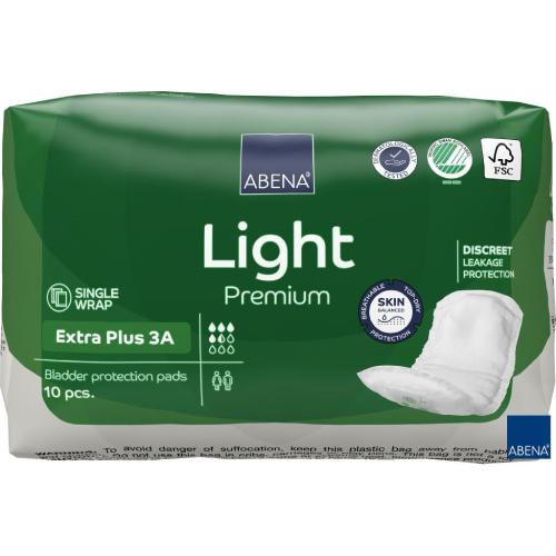 Zdjęcie produktu - ABENA Light Premium Wkładki higieniczne dla kobiet EXTRA PLUS 3A, 10szt.