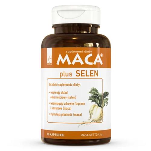 Miniaturka artykułu - MACA PLUS BIOSELEN - 80 kapsułek