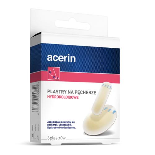 Zdjęcie produktu - Acerin Hydrokoloidowe plastry na pęcherze, 6 szt.