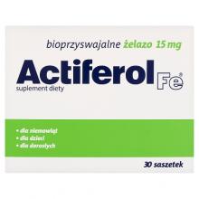 Zdjęcie produktu - Actiferol Fe Bioprzyswajalne żelazo 15 mg, 30 sasz.