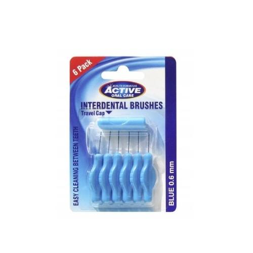 Zdjęcie produktu - BEAUTY FORMULAS ACTIVE ORAL CARE Czyściki do przestrzeni międzyzębowych 0,60mm, 6 szt.
