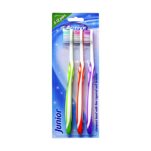 Zdjęcie produktu - Beauty Formulas Active Oral Care Junior Szczoteczki do zęb&oacute;w dla dzieci 8-12 lat, 3 szt. - MIX