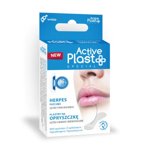 Zdjęcie produktu - ACTIVE PLAST Plastry na opryszczkę, 16 szt.