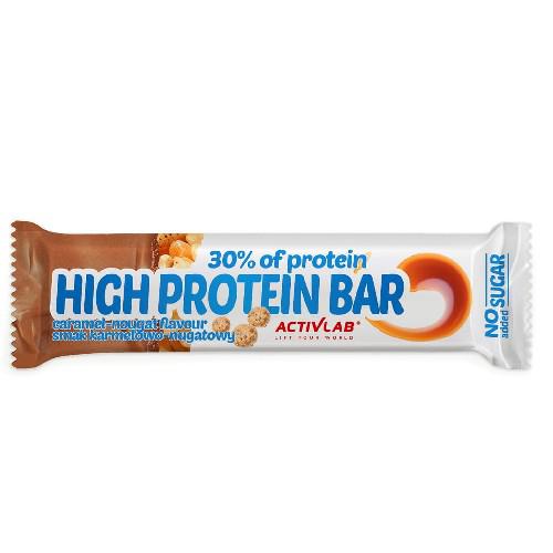 Zdjęcie produktu - ACTIVLAB Baton Proteinowy High Protein Bar nugatowo-karmelowy, 49g