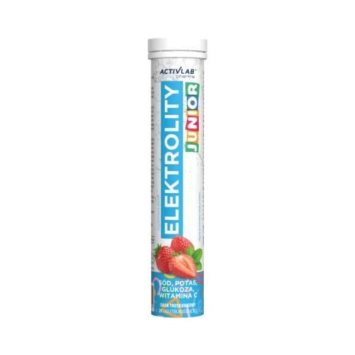 Zdjęcie produktu - Activlab Elektrolity Junior tabletki musujące o smaku truskawkowym, 20 szt.