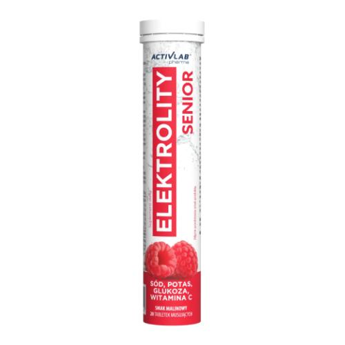 Zdjęcie produktu - Activlab Pharma Elektrolity Senior smak malinowy, 20 tabl. mus.