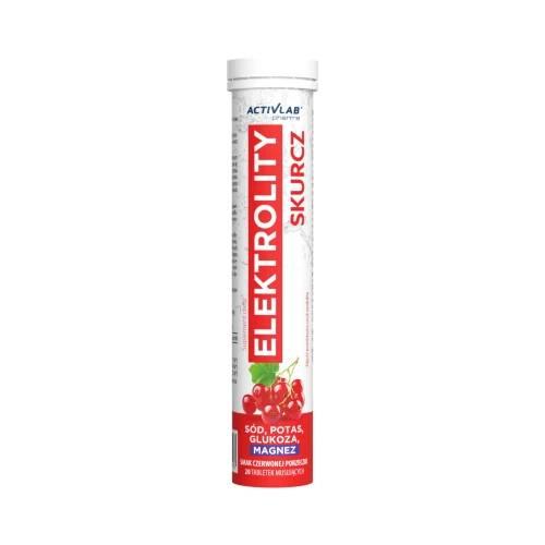 Zdjęcie produktu - Activlab Elektrolity Skurcz tabletki musujące o smaku czerwonej porzeczki, 20 szt.