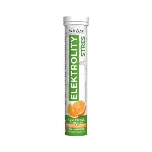 Zdjęcie produktu - Activlab Elektrolity Stres tabletki musujące o smaku pomarańczowym, 20 szt.