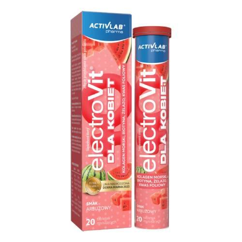 Zdjęcie produktu - ACTIVLAB Pharma ElectroVit dla kobiet smak arbuzowy, 20 tabl. musujących