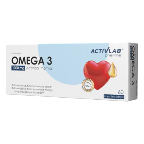 Zdjęcie produktu - Activlab Pharma Omega 3 1000 mg, 60 kaps. softgel